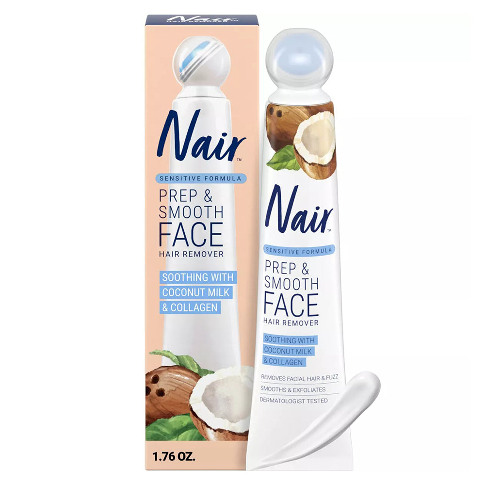 Nair Hair Remover Face Prep and Smooth Sensitive with Coconut Milk 1.76Oz (50g)